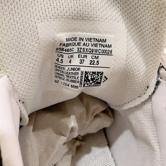 Converse All ⭐️ Star Black Leather : Size : 4.5 - Picture 8 of 8